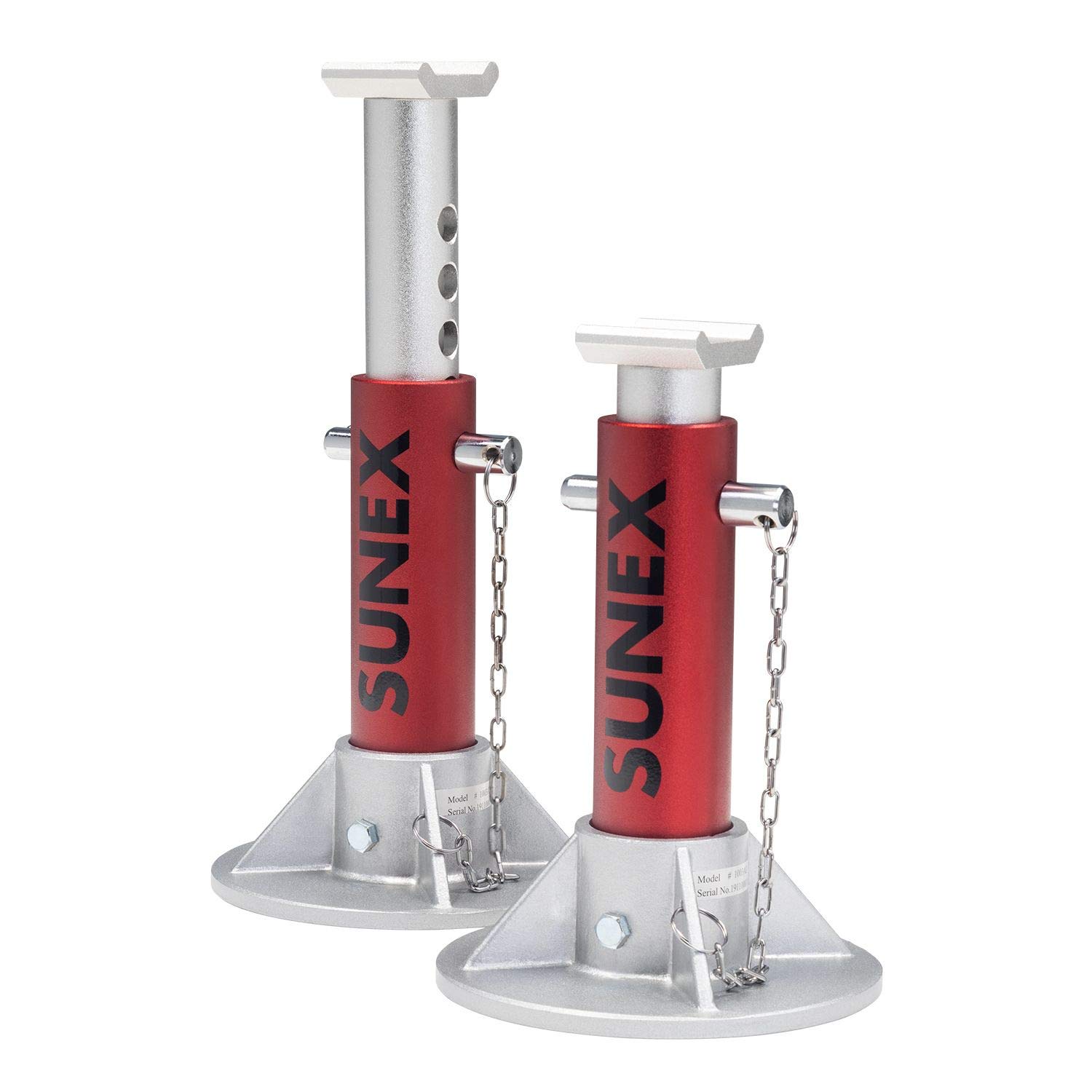 SUN♪在庫3脚☆② SUNEX TOOLS 1003AJ 3 Ton Aluminum Jack Stands 3 Ton, Red & Siliver